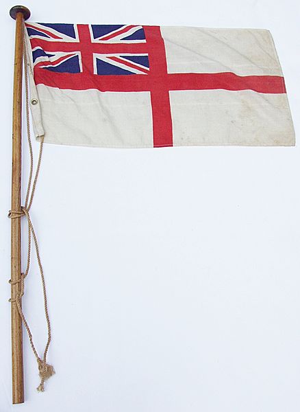 Royal Navy White Ensign and Flagstaff - Click for the bigger picture