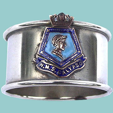 HMS Calypso Table Napkin Ring - Click for the bigger picture