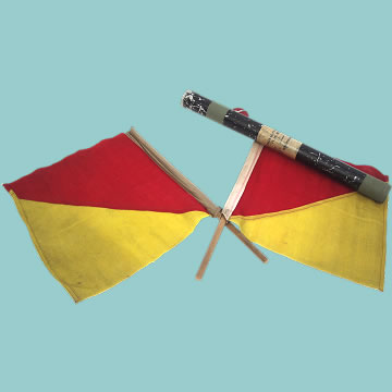 Signal Corps Semaphore Flag Kit - Click for the bigger picture