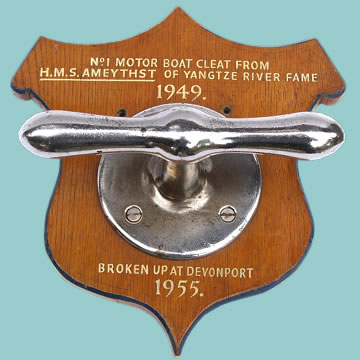 Motor Boat Cleat from HMS Amethyst of Yangtze Incident fame - Click for the bigger picture