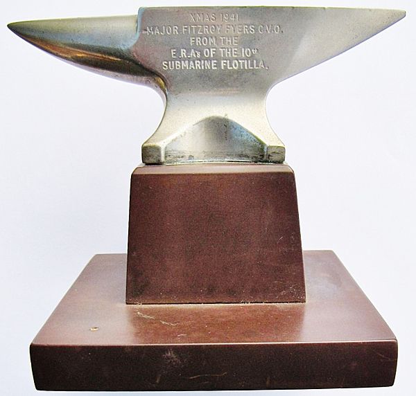 10th Submarine Flotilla Model Anvil with interesting provenance - Click for the bigger picture