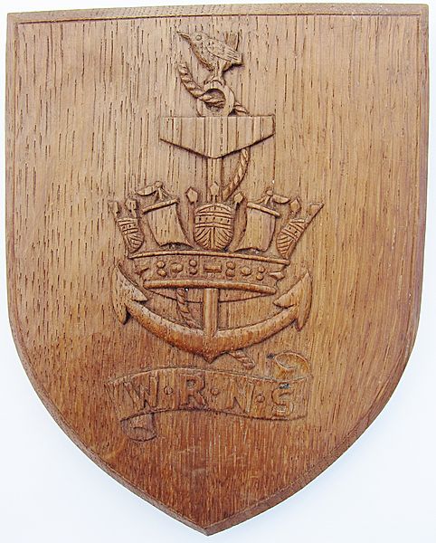 W.R.N.S.WWII Hand Carved Oak Plaque - Click for the bigger picture