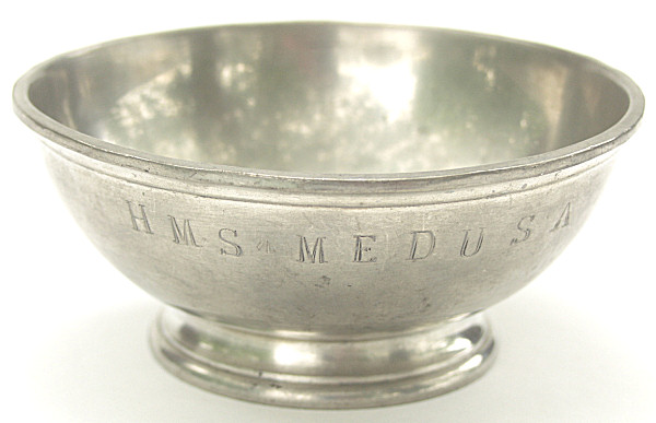 HMS Medusa Pewter Bowl - Click for the bigger picture