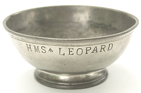 HMS Leopard Pewter Bowl - Click for the bigger picture