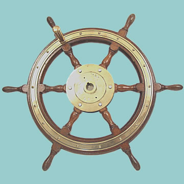 Fine 6 Spoke Ship's Wheel - Click for the bigger picture