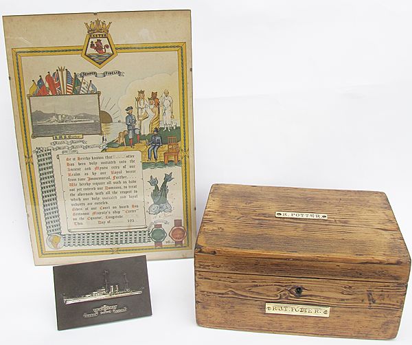Royal Navy Ditty Box and Associated Items - Click for the bigger picture