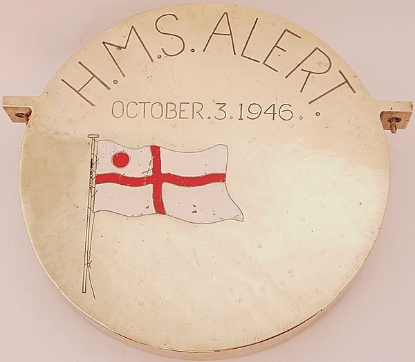HMS Alert Vice Admiral's Gong - Click for the bigger picture