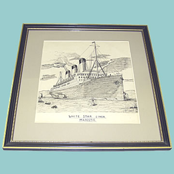 White Star Liner Majestic Drawing - Click for the bigger picture