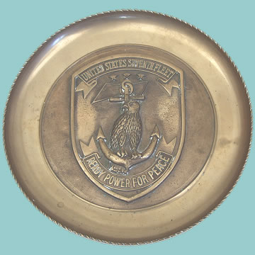 United States Seventh Fleet Brass Tray - Click for the bigger picture