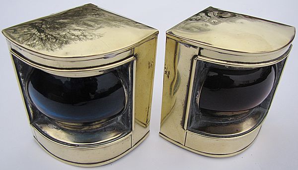 Ships Port and Starboard Electric Navigation Lamps - Click for the bigger picture