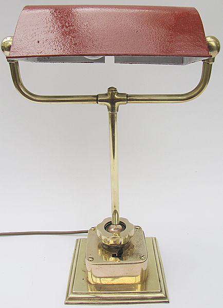 Admiralty Pattern Lamp with Metal Shade - Click for the bigger picture