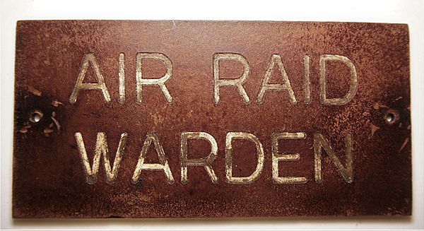Air Warden Bakelite Door Plaque - Click for the bigger picture